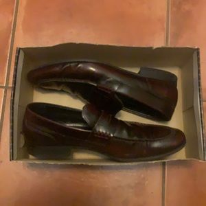 Red Calvin Klein loafers